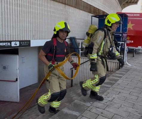 Castelló realiza con éxito un simulacro de evacuación por incendio en el estadio municipal SkyFi Castalia 