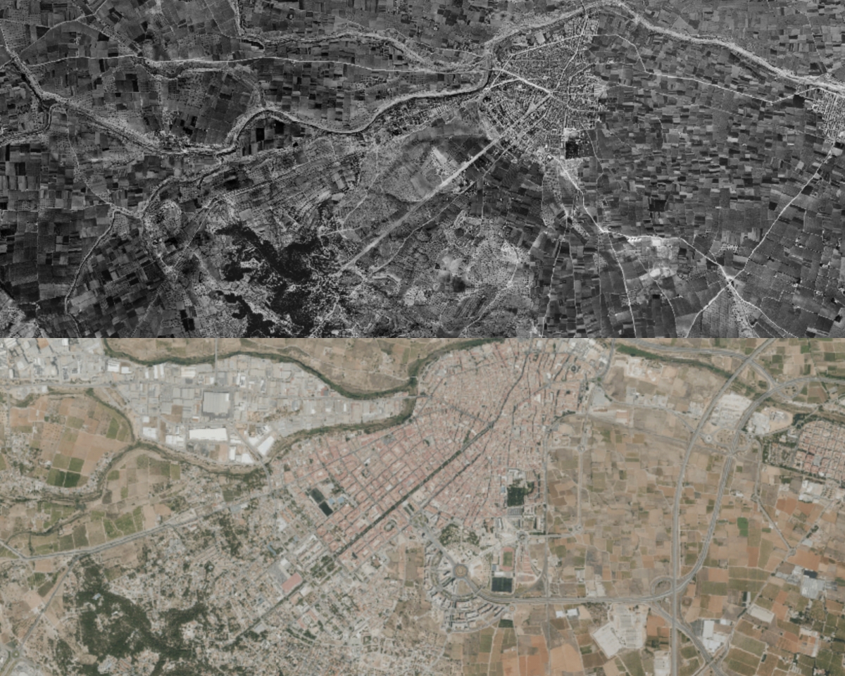 Visión de aérea de Torrent de 1956 a la actualidad