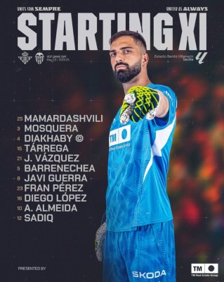 Este es el once del Valencia CF para medirse al Betis en la última jornada 