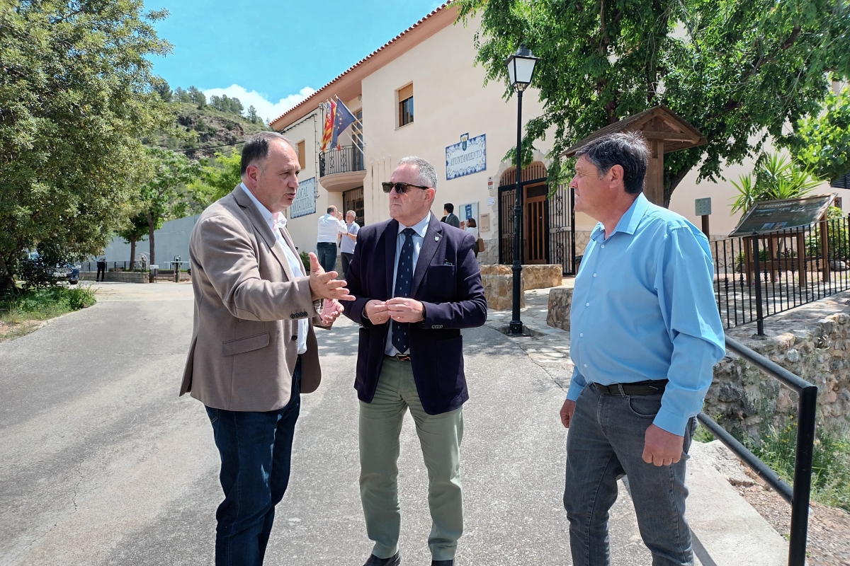 Imagen de la visita del vicepresidente Gan Pampols este viernes - 