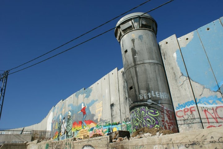 Muro de Israel en la ciudad ocupada de Belén, Cisjordania