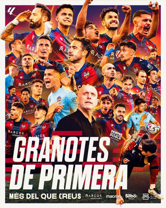 El Levante celebrará este lunes por la tarde-noche el ascenso con una 'rúa' por València