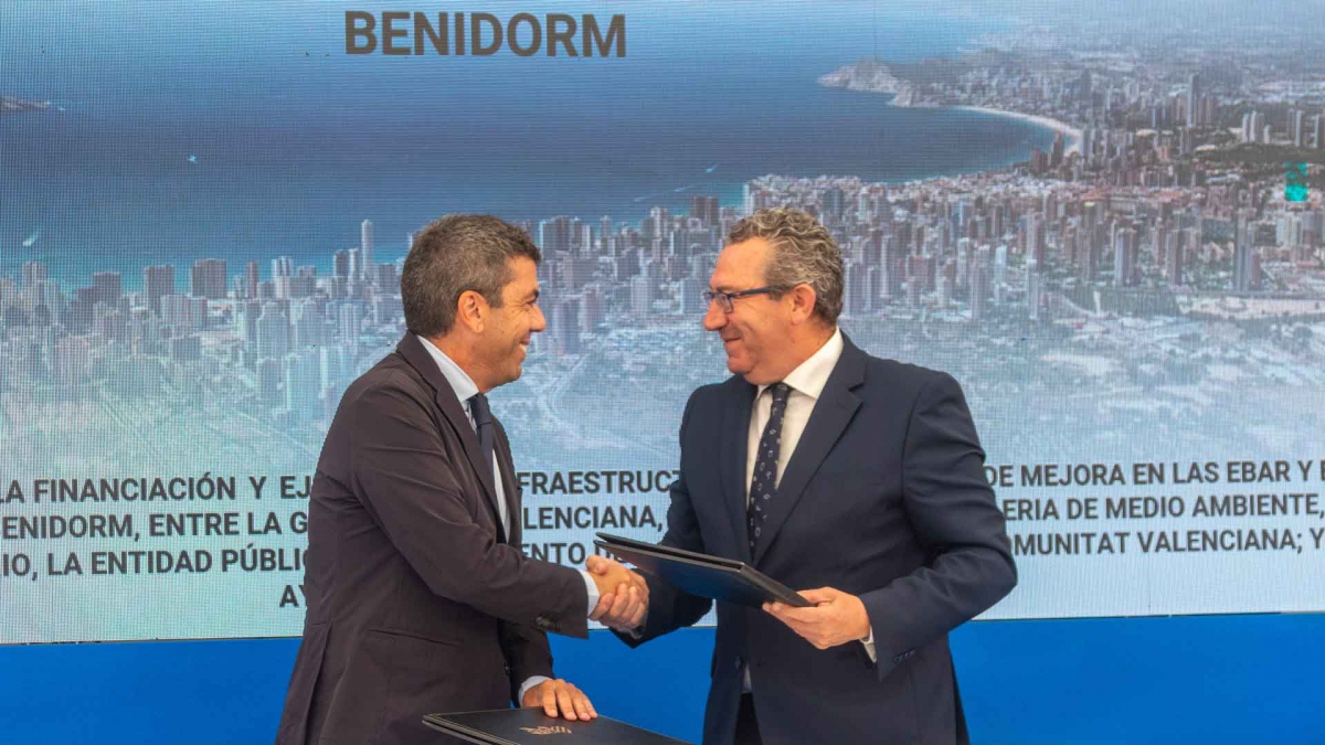 Benidorm y la Generalitat sellan el acuerdo para mejorar el sistema de depuración por 14,5 millones de euros