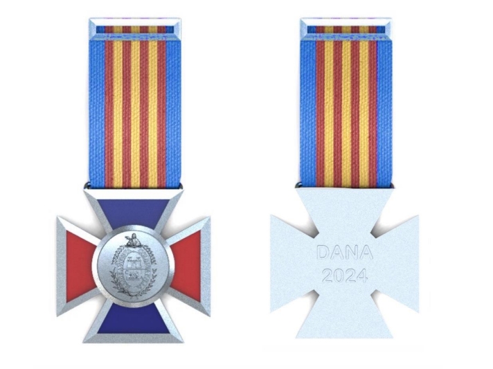 Medalla de condecoración, anverso y reverso - 