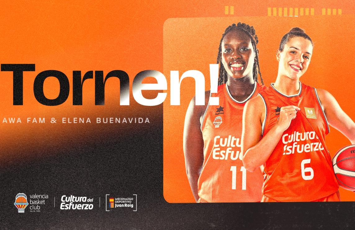 Awa Fam y Elena Buenavida vuelven al primer equipo de Valencia Basket