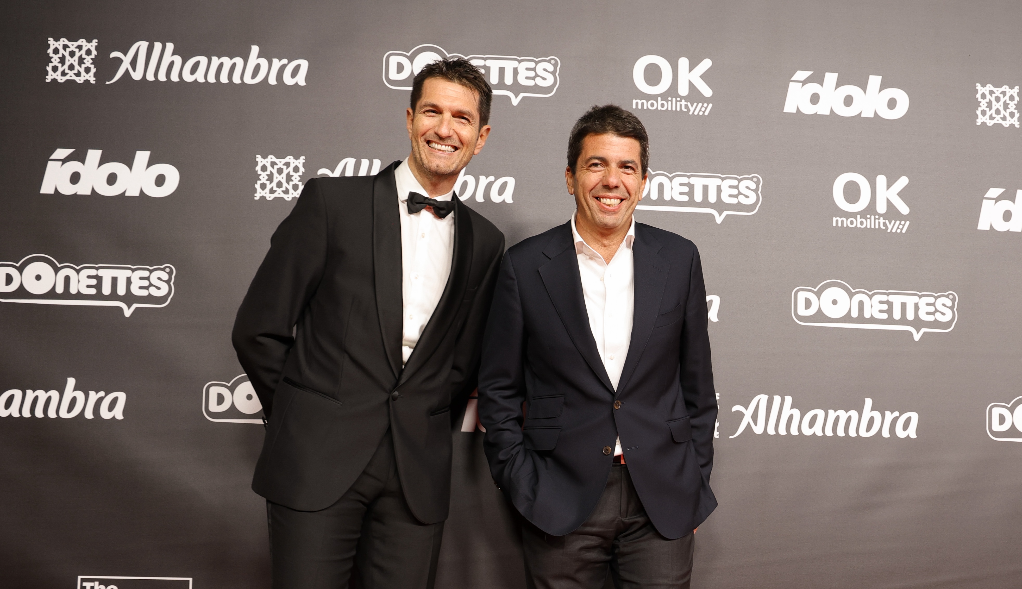 Mazón, junto a David Sánchez, CEO de The Music Republic, en la pasada gala de los Premios Ídolo en Madrid. Foto: GVA - 