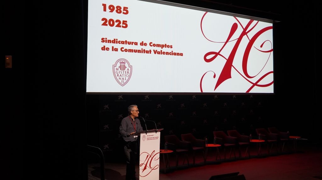 El Síndic Major, Vicent Cucarella, en la celebración del 40 aniversario. - Foto: GVA El Síndic Major, Vicent Cucarella, en la celebración del 40 aniversario.