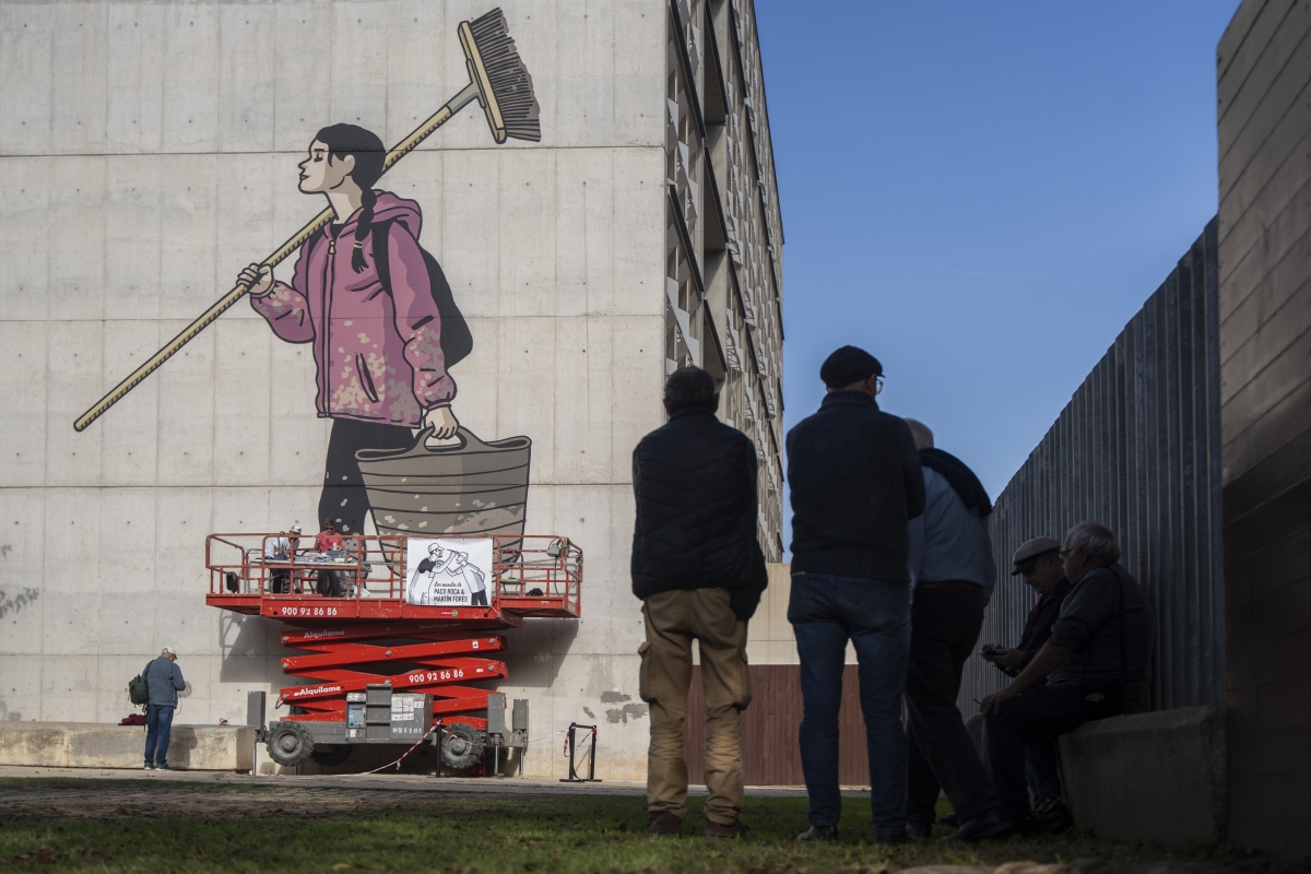 Mural en el Centre Cultural de La Rambleta