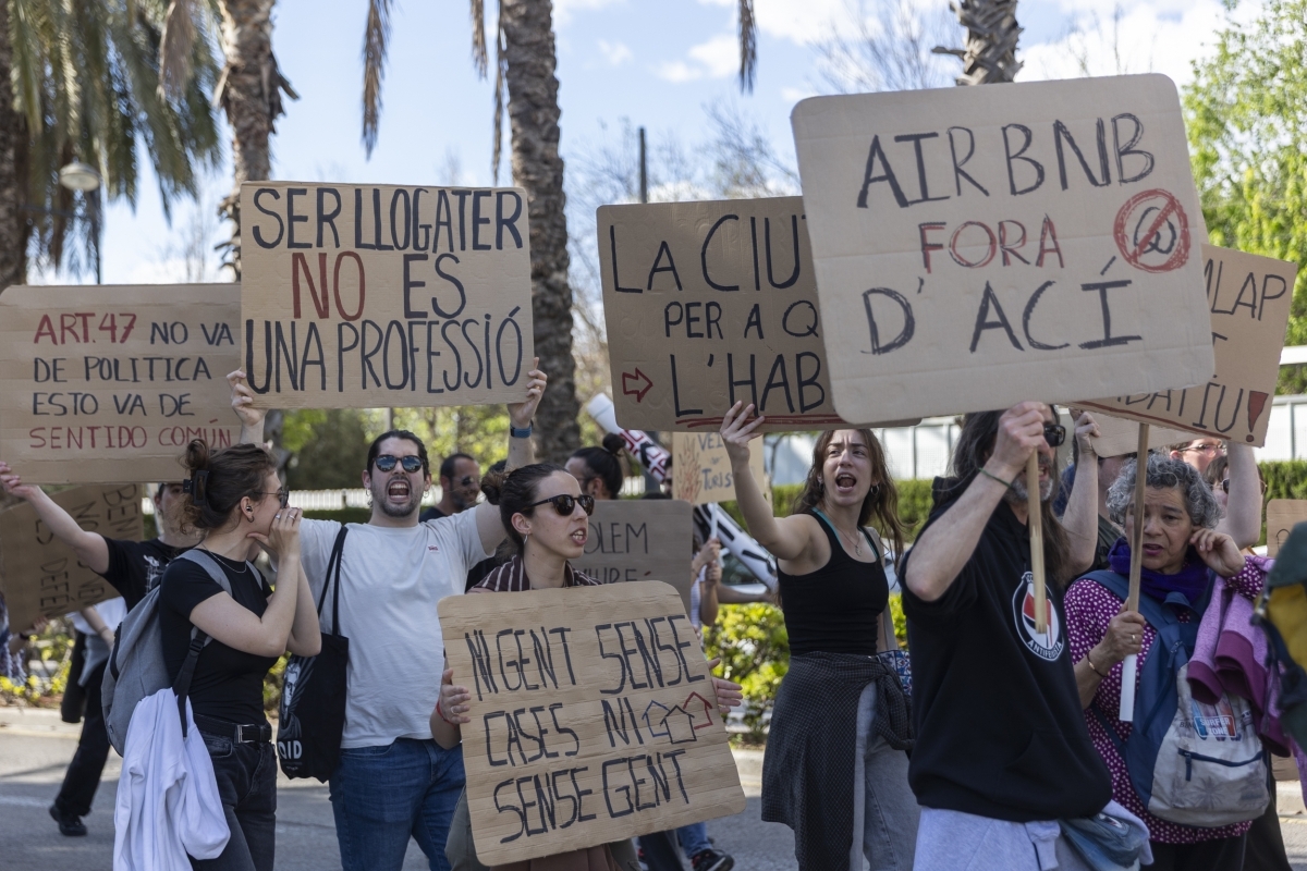 Manifestación por el derecho a la vivienda.