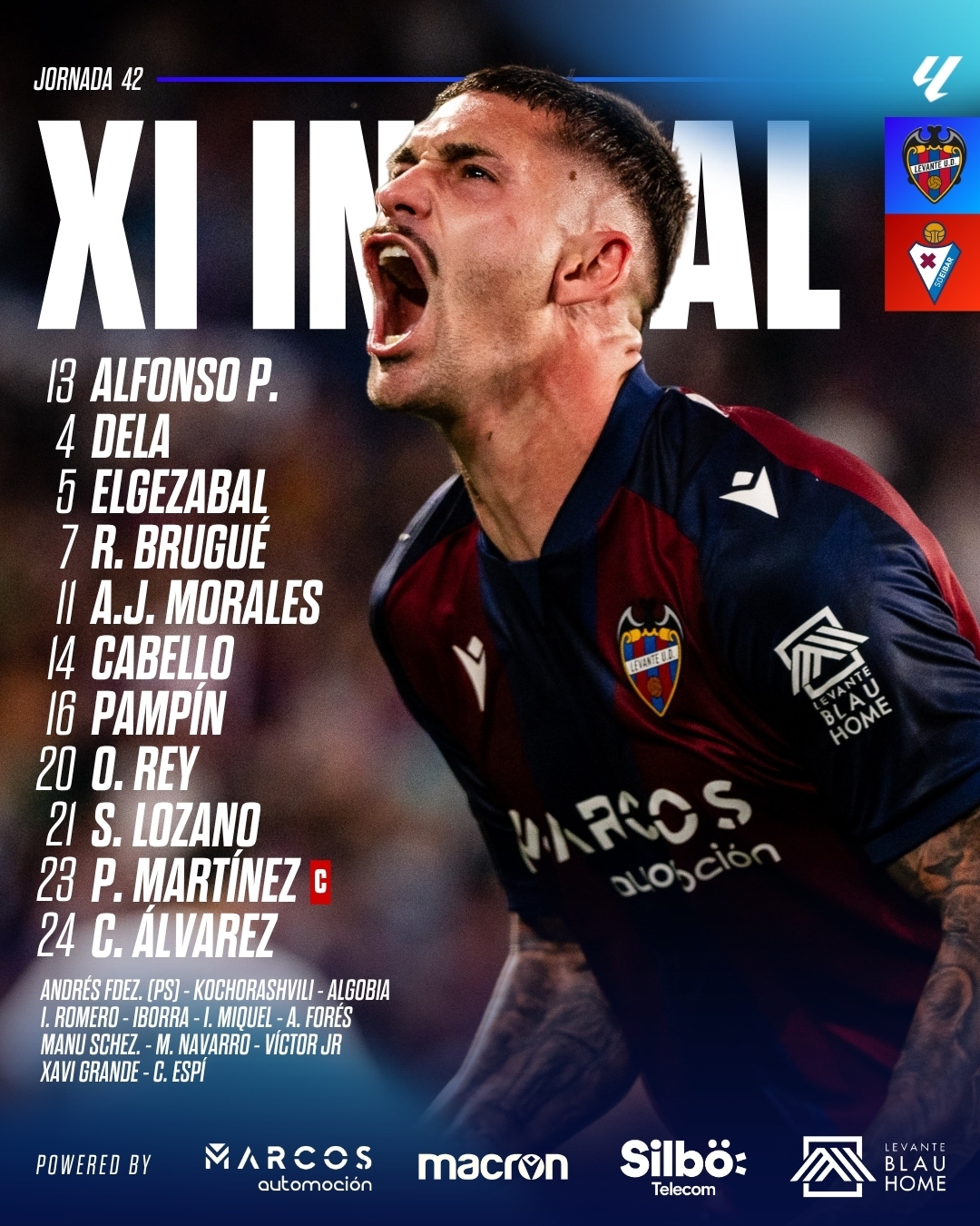 Este es el once del Levante UD para celebrar el ascenso ante el Eibar