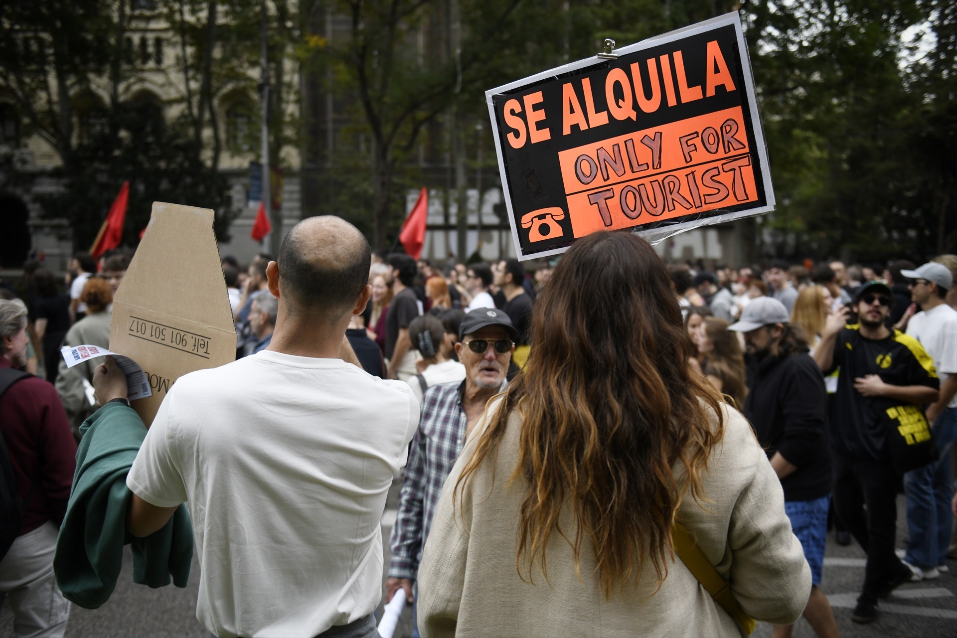 Imagen de la manifestación en Madrid para denunciar el precio de los alquileres. Foto: FERNANDO SÁNCHEZ/EP - 