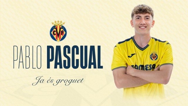 El Villarreal anuncia el fichaje del centrocampista Pablo Pascual para su equipo filial