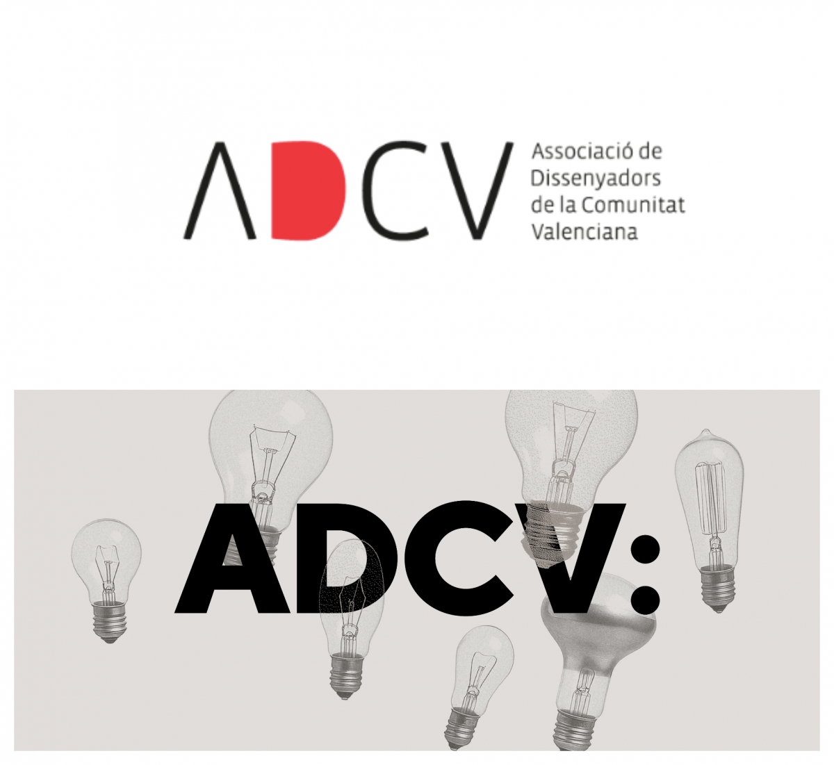 Arriba, la imagen antigua de la ADCV; abajo, la creada por Ibán Ramón.