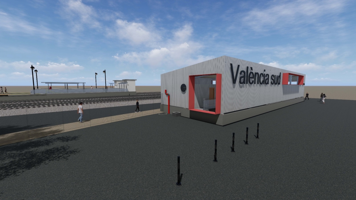 Render de la nueva Estación de València Sud.