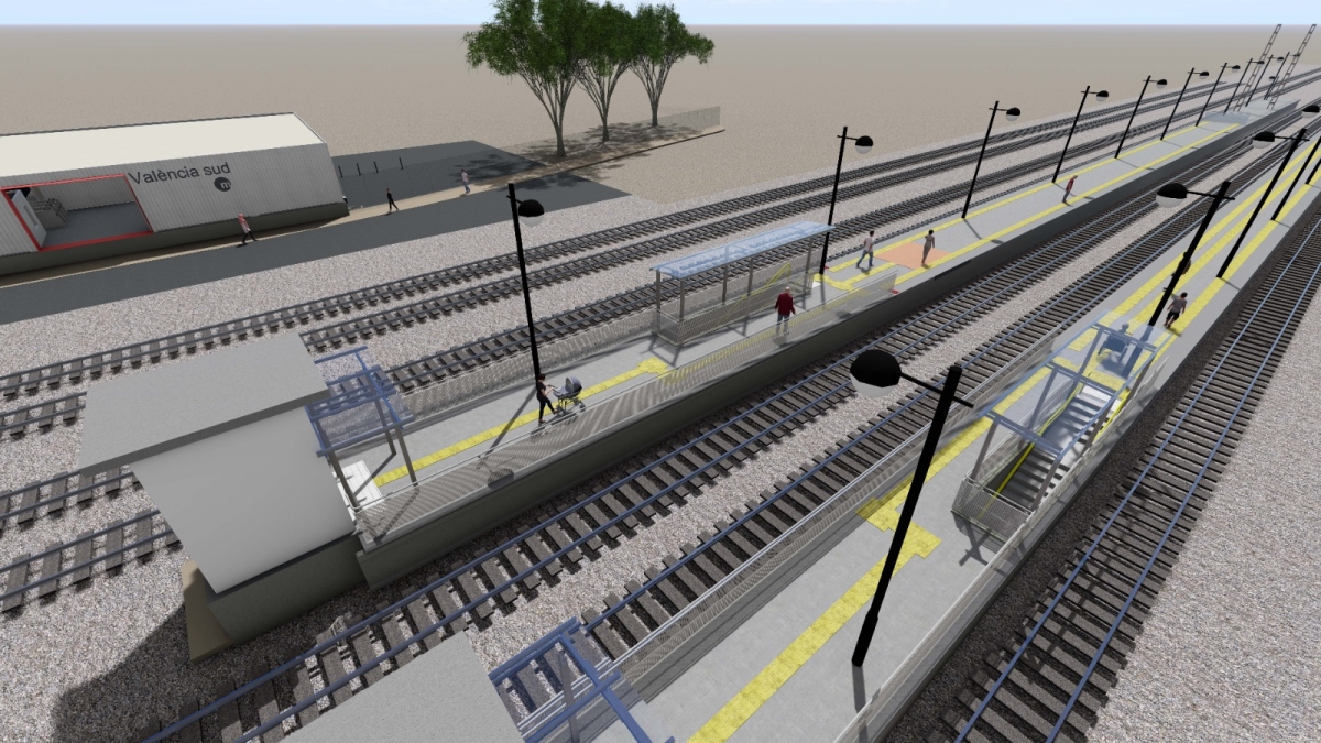 Render de la nueva Estación de València Sud.