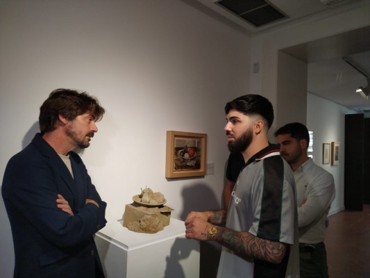 La escultura 'histórica' que el tatuador Ganga ha realizado de una obra de Gaya se subastará el 3 de julio a favor del Banco de Alimentos del Segura