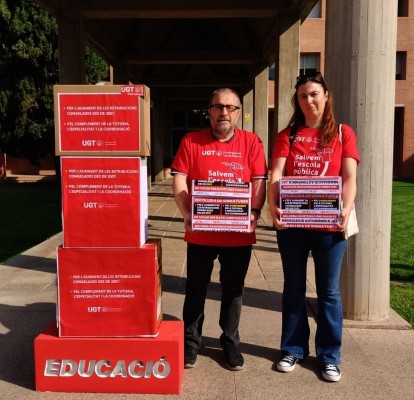 UGT registra las primeras 5.000 firmas para exigir a Educación que negocie la mejora de las retribuciones docentes