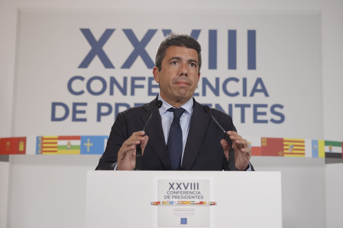 Carlos Mazón comparece ante los medios. - Foto: EP/Kike Rincón Carlos Mazón comparece ante los medios.
