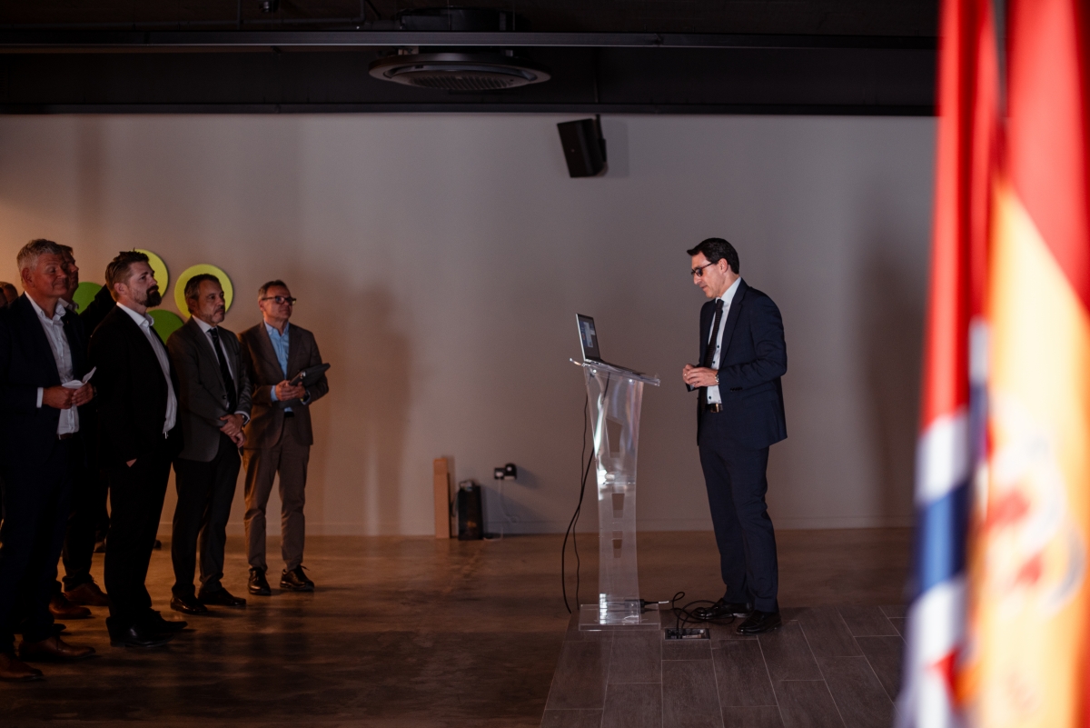 Un momento de la presentación de las oficinas de Kongsberg en NOBO, en Alicante. - Un momento de la presentación de las oficinas de Kongsberg en NOBO, en Alicante.