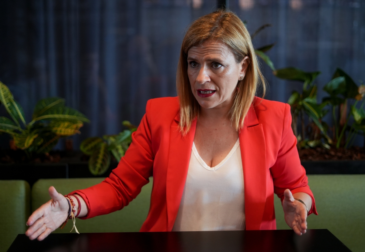 La secretaria general del PSPV en València, Pilar Bernabé. - Foto: EDUARDO MANZANA La secretaria general del PSPV en València, Pilar Bernabé.