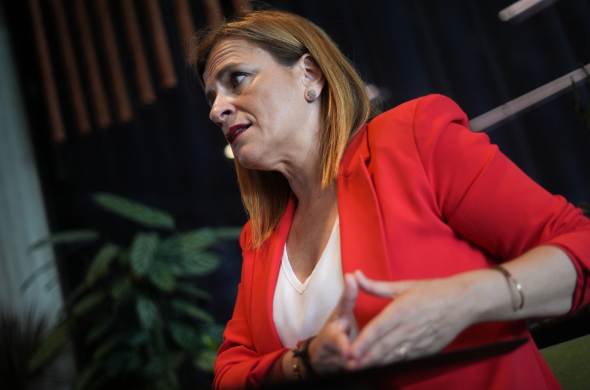 La secretaria general del PSPV en València, Pilar Bernabé. - Foto: EDUARDO MANZANA La secretaria general del PSPV en València, Pilar Bernabé.