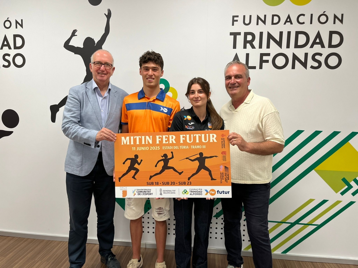 La Fundación Trinidad Alfonso y la Federación de Atletismo de la Comunitat Valenciana presentan el Mitin FER Futur 
