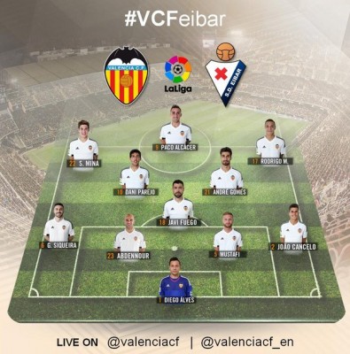 Paco Alcácer vuelve al once ante el Eibar