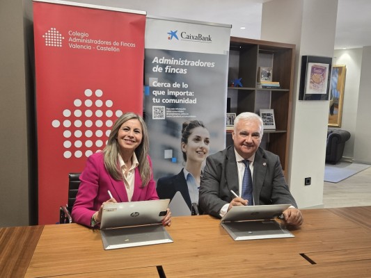 CaixaBank y el Colegio de Administradores de Fincas de Valencia-Castellón firman un convenio de colaboración