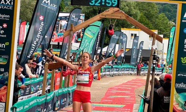 Marina Pujalte, de la ADA Abarán, corre con España por las montañas de Eslovaquia