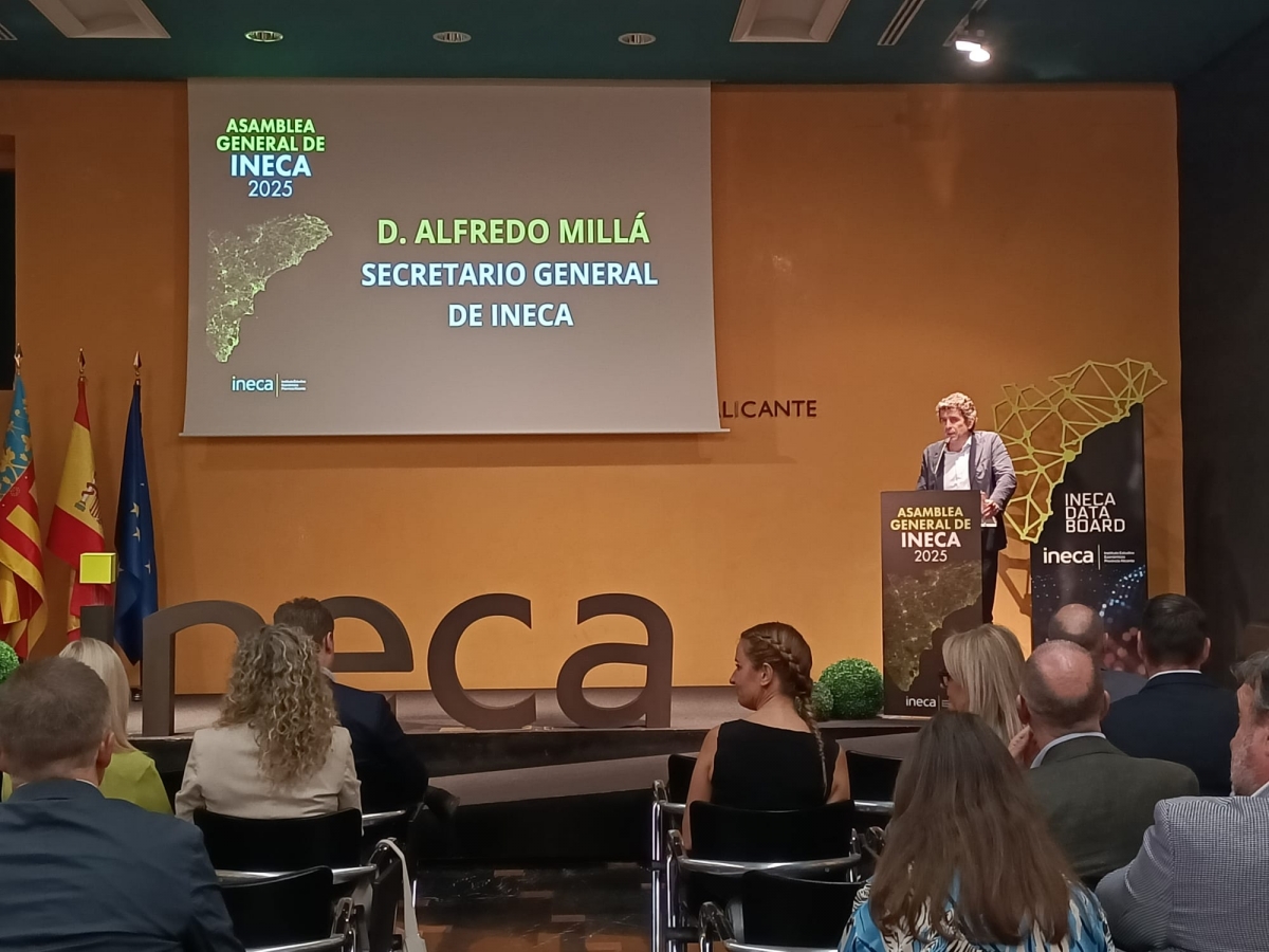 Alfredo Millà en la clausura de la asamblea de Ineca. - Foto: PLAZA Alfredo Millà en la clausura de la asamblea de Ineca.