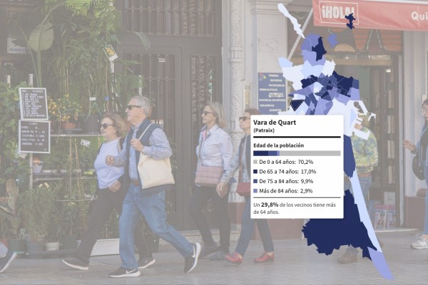 El mapa del envejecimiento en València: ¿qué barrios concentran a más mayores de 64 años?