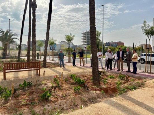Así es el nuevo pulmón verde de Churra: un parque con un palmeral de 80 ejemplares y un drenaje de agua pionero