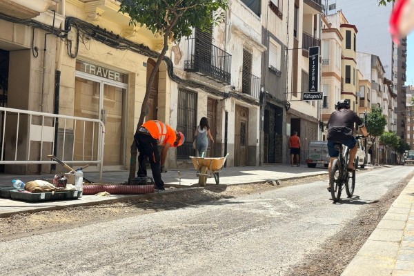 Castelló encara la última semana de obras en la calle San Francisco: estará abierta desde el jueves