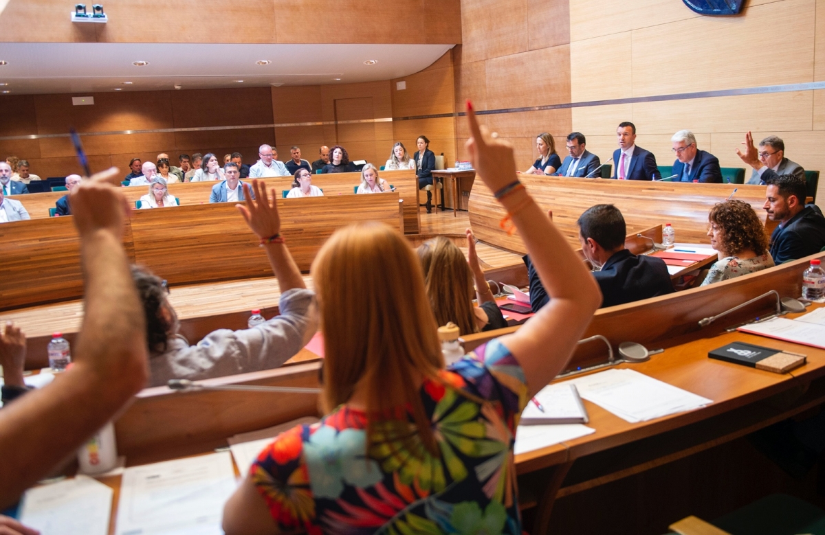 Pleno ordinario de junio en la Diputación de Valencia. - Foto: RAQUEL ABULAILA/DIVAL Pleno ordinario de junio en la Diputación de Valencia.