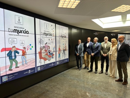 Las ilustraciones y el humor de Puebla dan a conocer la app 'Tu Murcia': desde la gestión de tributos a información sobre los niveles de polen