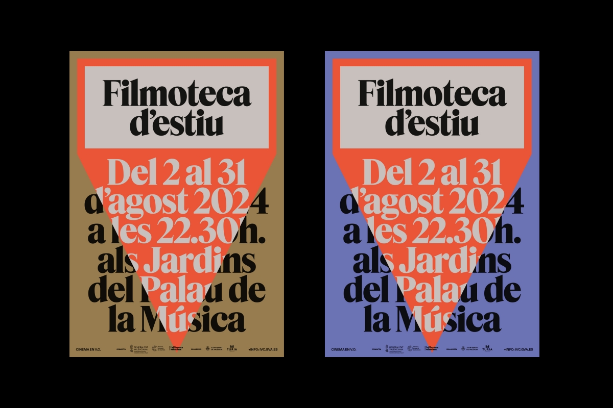 Cartelería de la Filmoteca d’Estiu 2024, diseñada por Fase. - Cartelería de la Filmoteca d’Estiu 2024, diseñada por Fase.