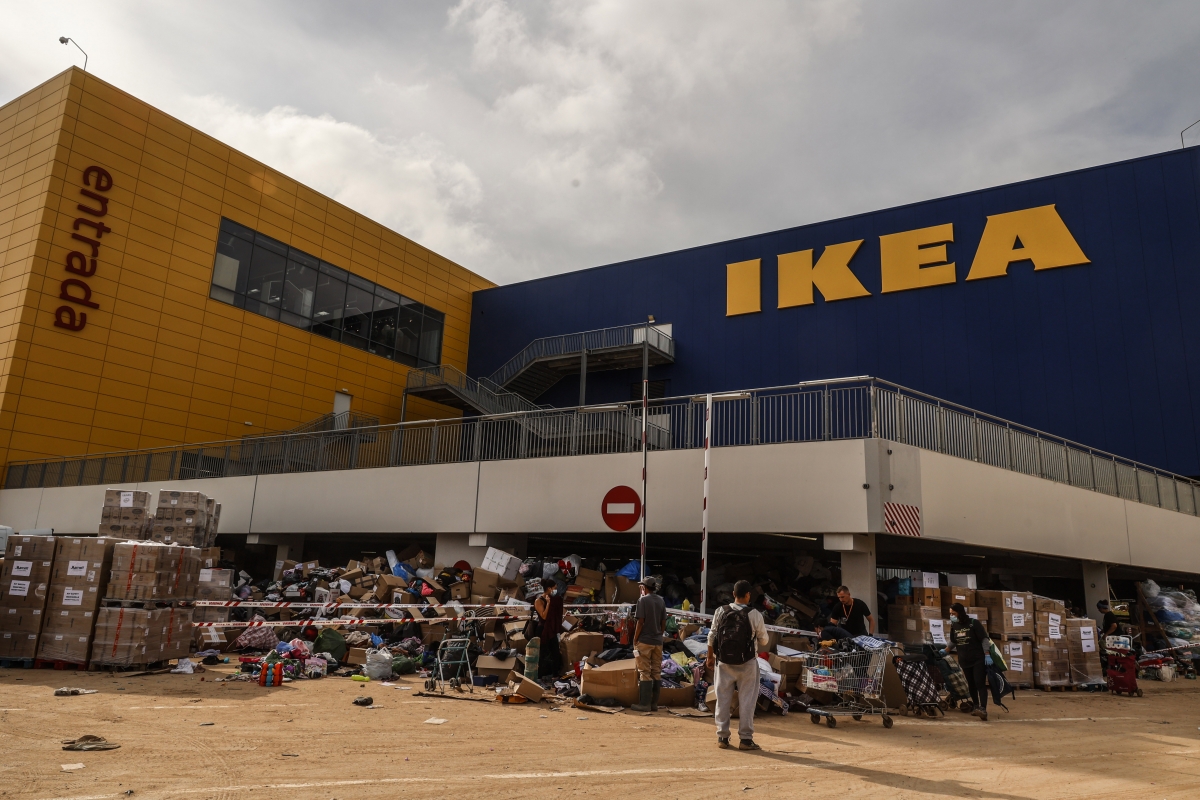 La tienda de Ikea en Alfafar, días después de la riada.