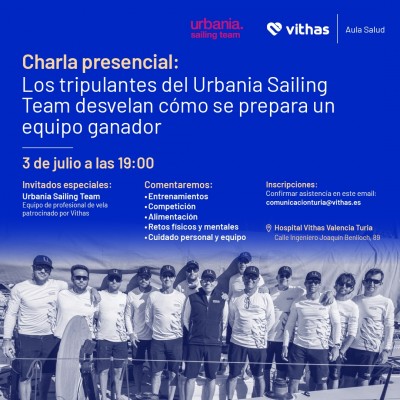 El Hospital Vithas Valencia Turia acoge una charla del Urbania Sailing Team