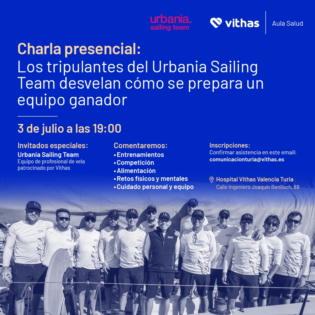 El Hospital Vithas Valencia Turia acoge una charla del Urbania Sailing Team