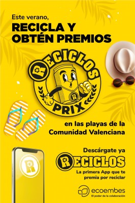Ecoembes lanza este verano “RECICLOS PRIX” en las playas valencianas, para seguir dando a conocer la App RECICLOS en la Comunidad Valenciana