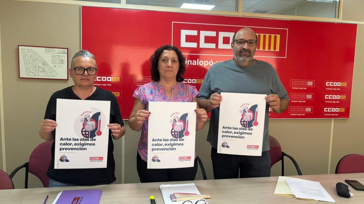 CCOO Vinalopó-Vega Baja exige medidas urgentes ante el calor laboral y denuncia deficiencias en la prevención