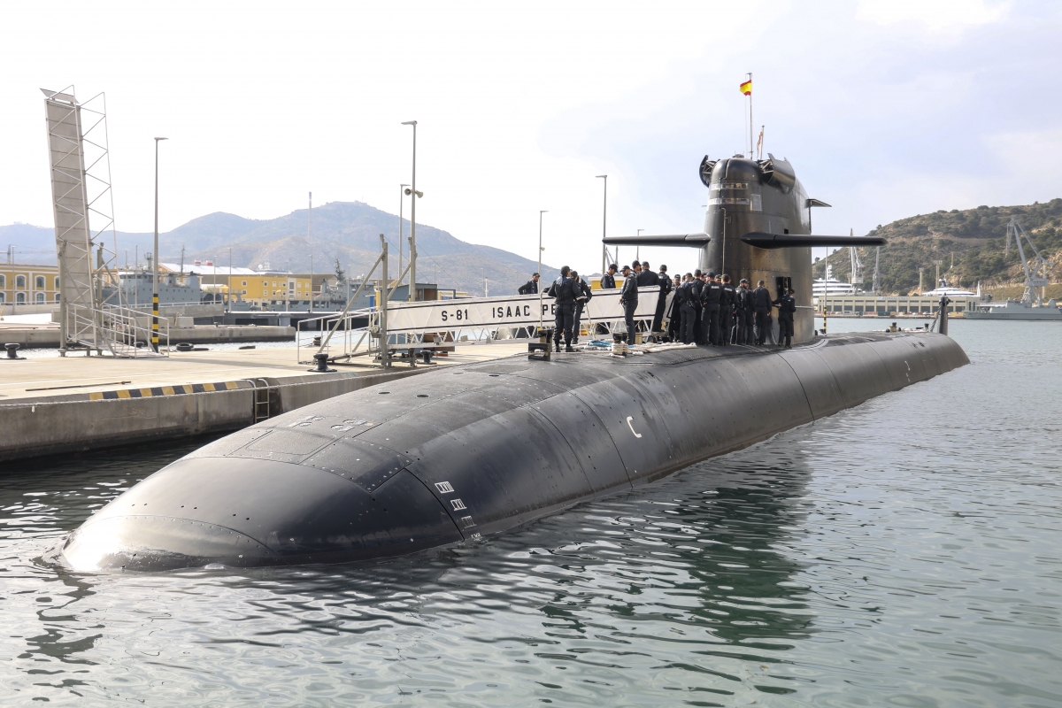 El s81 Isaac Peral en su base de Cartagena - 