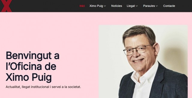 Ximo Puig lanza una web con discursos de su presidencia, hitos de su gobierno y un 