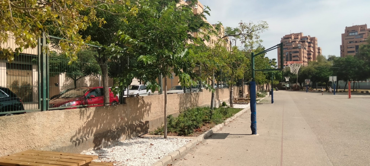 Uno de los patios objeto del programa de renaturalización, en Alicante. - Uno de los patios objeto del programa de renaturalización, en Alicante.
