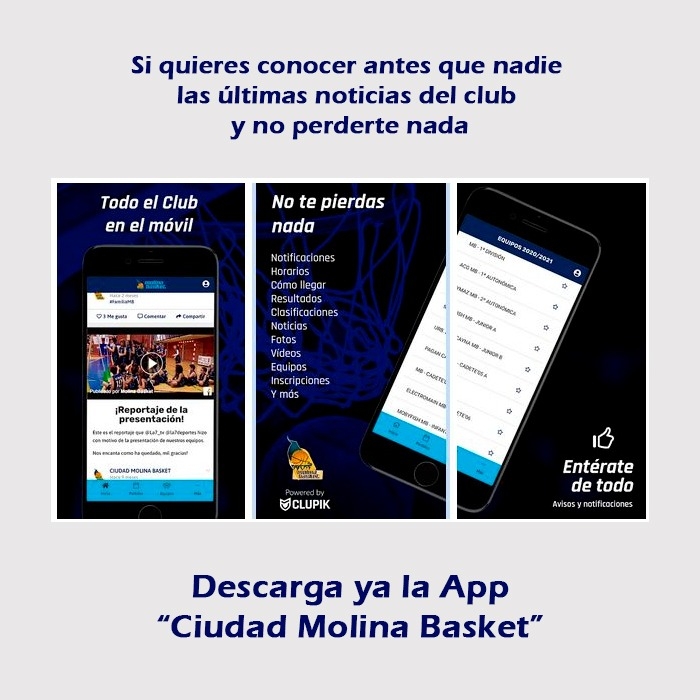 El Molina Basket pone en marcha una App que proporcionará información de primera mano del club