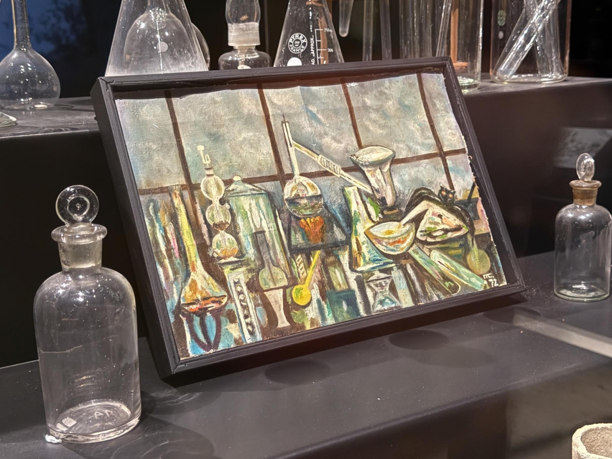 Una pintura inédita de la química y poeta María Cegarra se incorpora al Museo Minero de La Unión