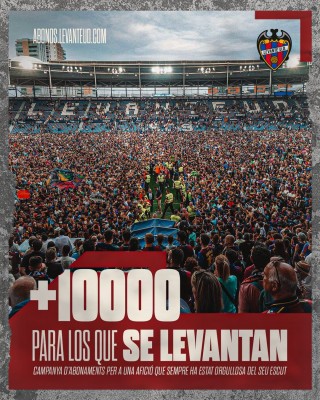 El Levante supera los 15.000 abonados y está a mil de igualar los del curso anterior