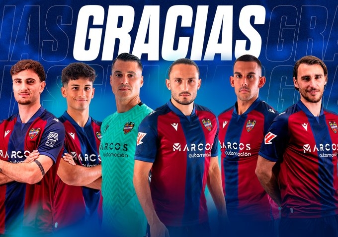El Levante anuncia la salida del club de Andrés, Algobia, Ignasi y Marcos Navarro