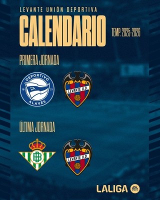El Levante UD comenzará LaLiga 2025-2026 en Mendizorroza contra el Alavés