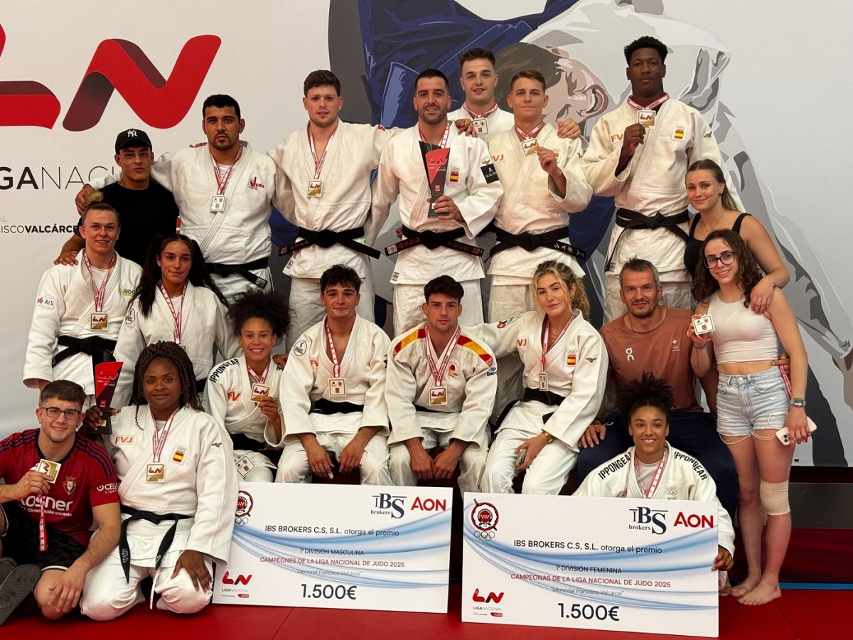  El Valencia Club de Judo logra otro doblete y conquista la Liga Nacional masculina y femenina